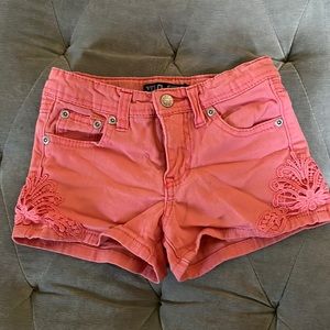Little girl shorts adjustable waist
